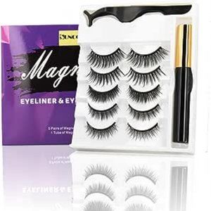 Magnetic Eyelashes (5 Pairs) - Eyeliner & Eyelashes Kit